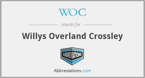 WOC - Willys Overland Crossley