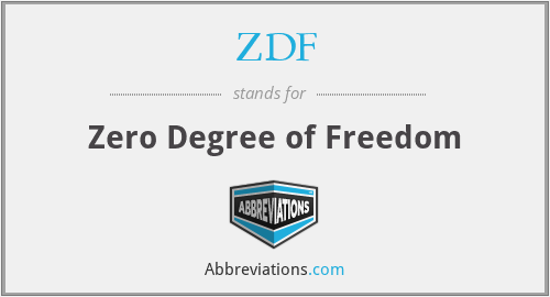 ZDF - Zero Degree of Freedom