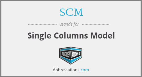 SCM - Single Columns Model