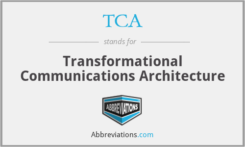 TCA - Transformational Communications Architecture