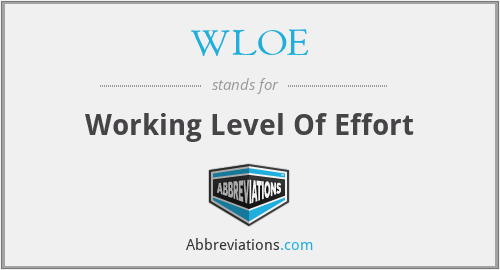 WLOE - Working Level Of Effort