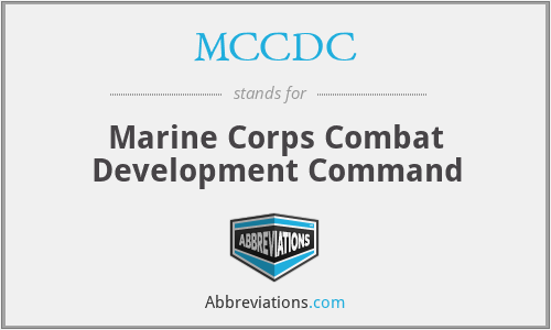MCCDC - Marine Corps Combat Development Command