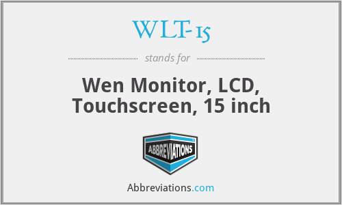 WLT-15 - Wen Monitor, LCD, Touchscreen, 15 inch