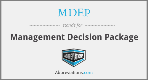 MDEP - Management Decision Package