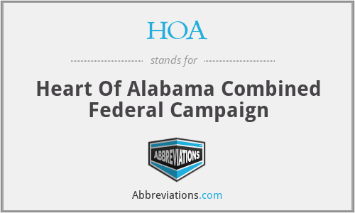 HOA - Heart Of Alabama Combined Federal Campaign