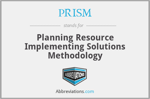 PRISM - Planning Resource Implementing Solutions Methodology