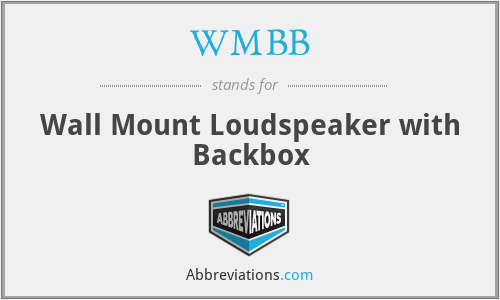 WMBB - Wall Mount Loudspeaker with Backbox