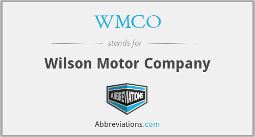 WMCO - Wilson Motor Company