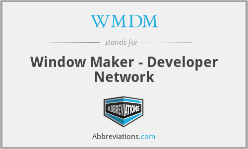 WMDM - Window Maker - Developer Network