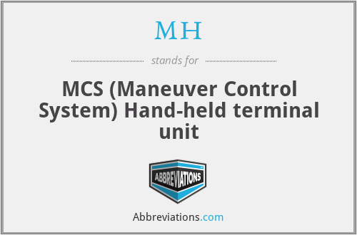 MH - MCS (Maneuver Control System) Hand-held terminal unit