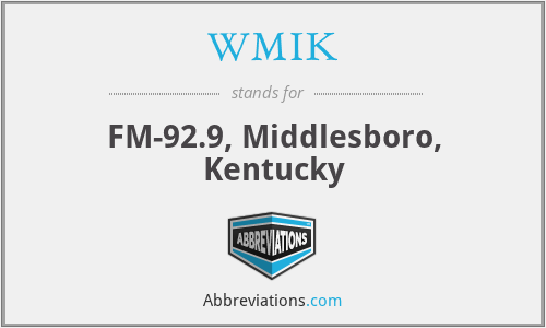 WMIK - FM-92.9, Middlesboro, Kentucky