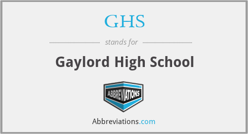 GHS - Gaylord High School