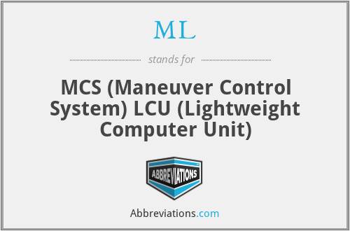 ML - MCS (Maneuver Control System) LCU (Lightweight Computer Unit)