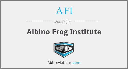 AFI - Albino Frog Institute