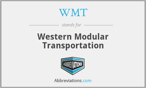 WMT - Western Modular Transportation