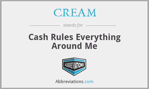 CREAM - Cash Rules Everything Around Me