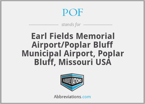 POF - Earl Fields Memorial Airport/Poplar Bluff Municipal Airport, Poplar Bluff, Missouri USA