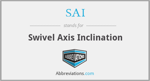 SAI - Swivel Axis Inclination