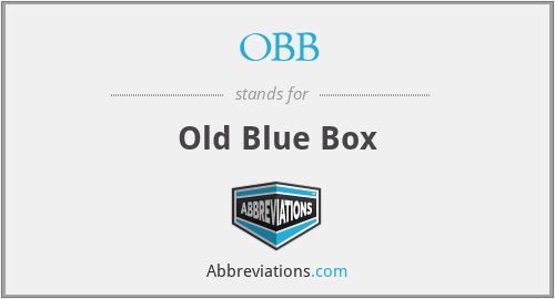 OBB - Old Blue Box