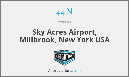 44N - Sky Acres Airport, Millbrook, New York USA