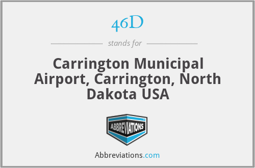 46D - Carrington Municipal Airport, Carrington, North Dakota USA