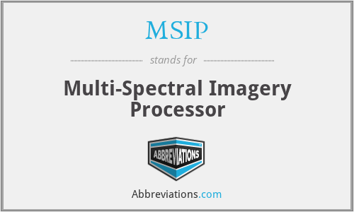 MSIP - Multi-Spectral Imagery Processor