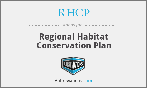 RHCP - Regional Habitat Conservation Plan