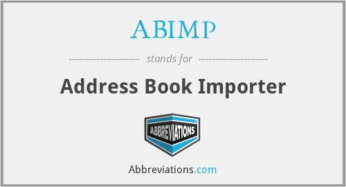 ABIMP - Address Book Importer