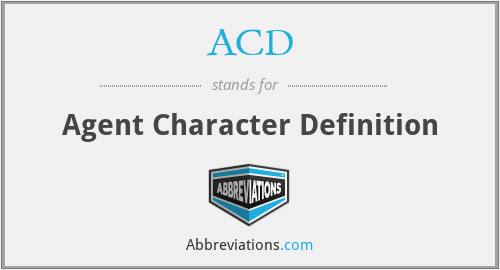 ACD - Agent Character Definition