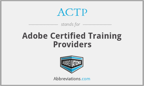 ACTP - Adobe Certified Training Providers