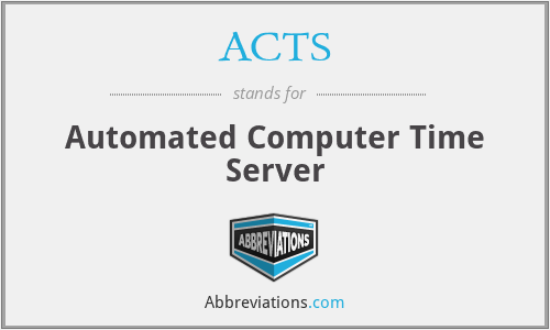 ACTS - Automated Computer Time Server