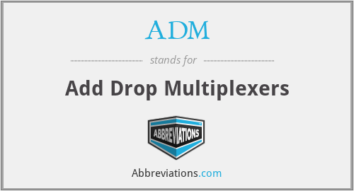 ADM - Add Drop Multiplexers