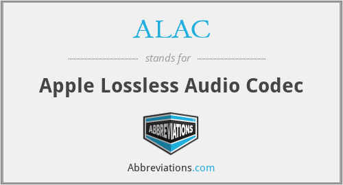 ALAC - Apple Lossless Audio Codec