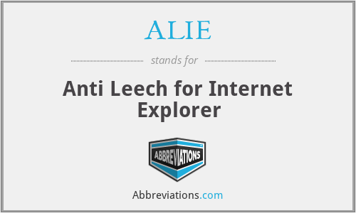 ALIE - Anti Leech for Internet Explorer