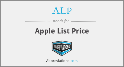 ALP - Apple List Price