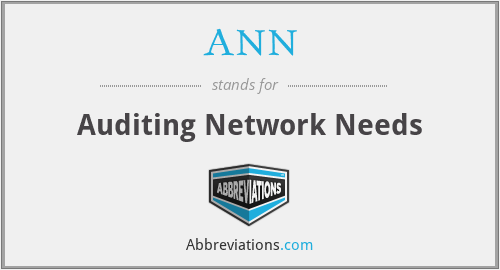 ANN - Auditing Network Needs