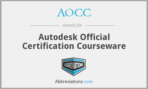 AOCC - Autodesk Official Certification Courseware