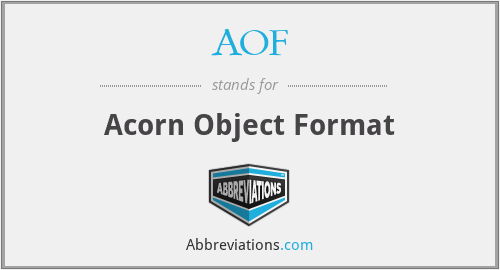 AOF - Acorn Object Format