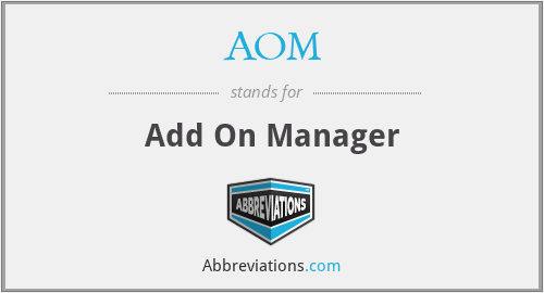 AOM - Add On Manager