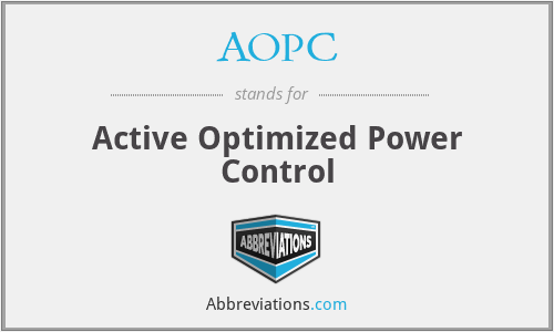 AOPC - Active Optimized Power Control