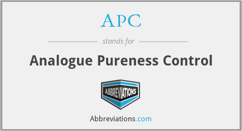 APC - Analogue Pureness Control