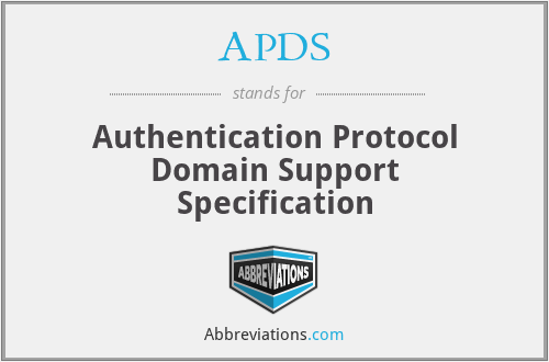 APDS - Authentication Protocol Domain Support Specification