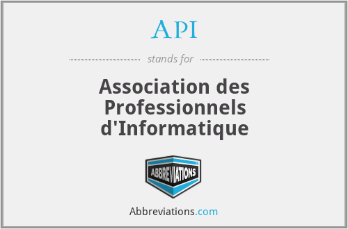 API - Association des Professionnels d'Informatique