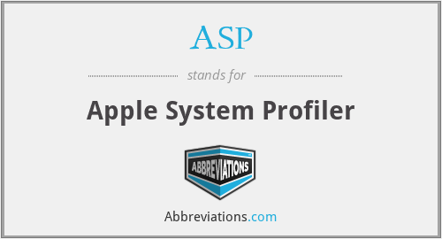 ASP - Apple System Profiler
