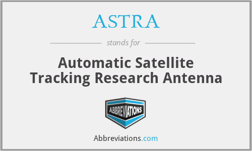 ASTRA - Automatic Satellite Tracking Research Antenna