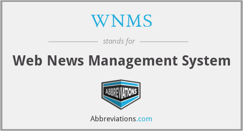 WNMS - Web News Management System