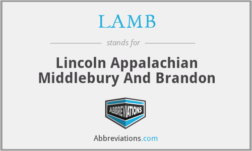 LAMB - Lincoln Appalachian Middlebury And Brandon