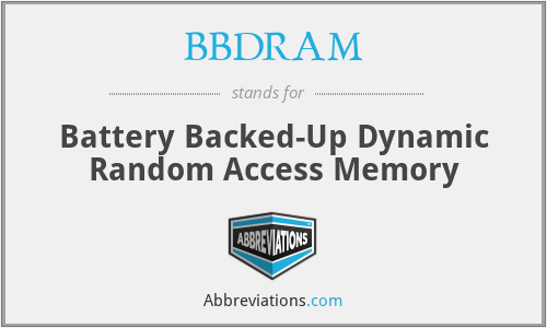 BBDRAM - Battery Backed-Up Dynamic Random Access Memory