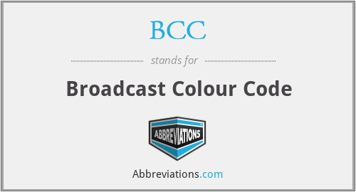 BCC - Broadcast Colour Code