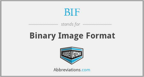 BIF - Binary Image Format